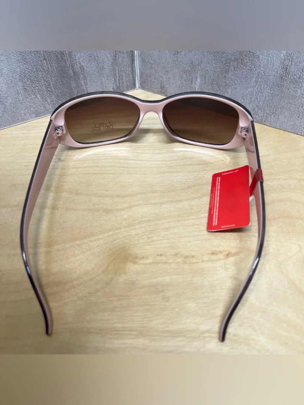 Bob Mackie Leopard Print Sunglasses with Pouch New with Tags